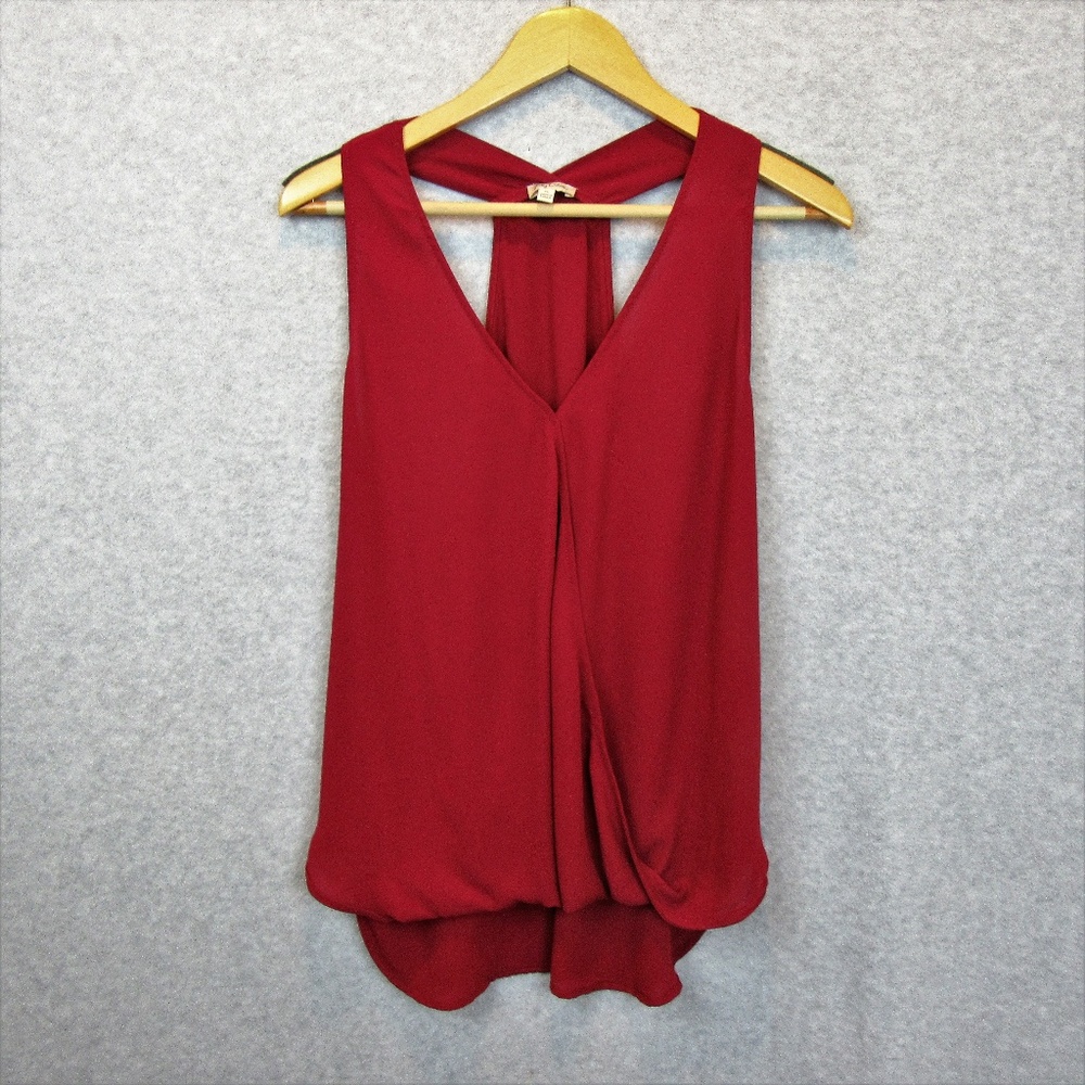 Womens Semi Sheer Sleeveless T Back Blouse Top